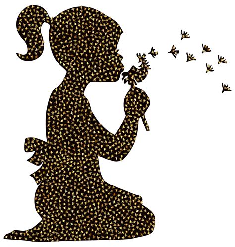Girl Blowing Dandelion Clip Art Image Clipsafari