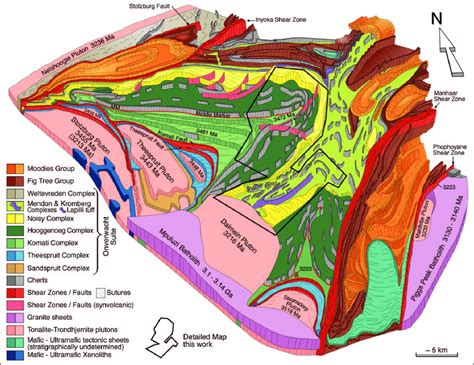 Simplified 3 D Map Illustrating The General Geologic Relationships Of
