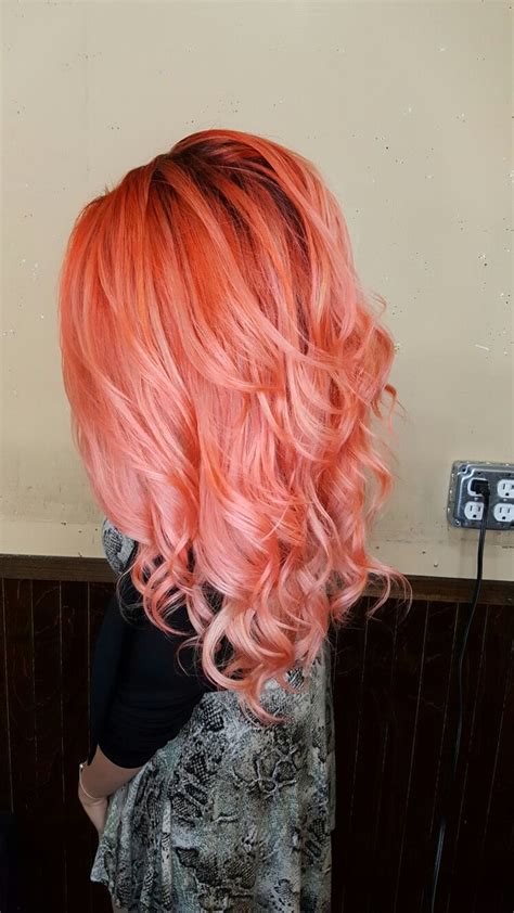Peach Coral Vivid Haircolor Pravana Vivids Coral Hair Peach Hair