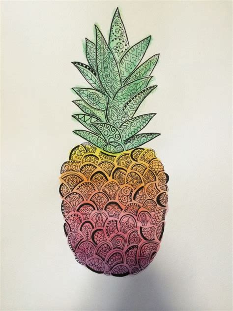 Pineapple Zentangle Mandalas Dibujos