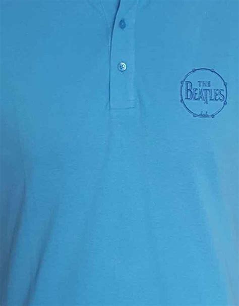 Men The Beatles Polo Shirt Embroidered Classic Drum Band Logo New Official Unisex T Shirts