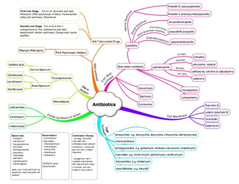 Antibiotics Mindmap Pharmacology Nursing Pharmacology Medical Knowledge