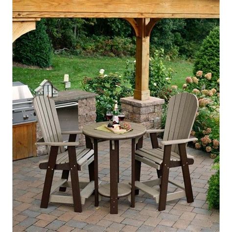 The seat and backrest are filled with sponges. Amish Poly Wood Pub Table Pub Chair Bistro Set ($975 ...