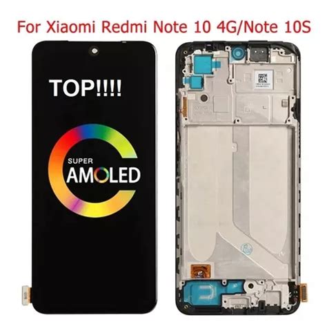 Tela Display Frontal Xiaomi Redmi Note 10 4g C Aro Original