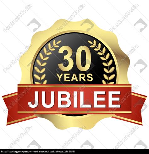 Button 30 Years Jubilee Lizenzfreies Bild 21851531 Bildagentur