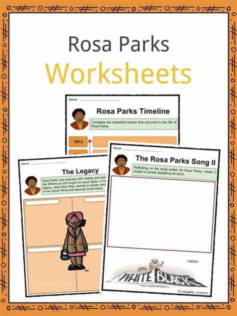 Rosa Parks Facts Worksheets Information And Biography For Kids