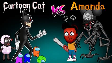 amanda the adventurer vs cartoon cat among us animation 아만다 vs 카툰캣 어몽어스 애니메이션 youtube