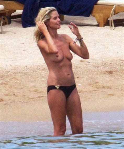 Heidi Klum Topless On Beach 6 New Pics