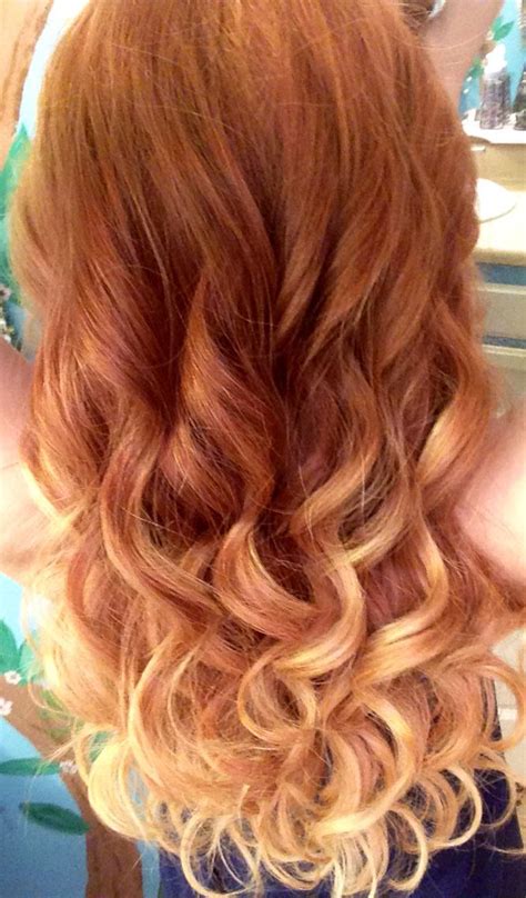 Red ombré hair is one of the latest trends we can't get enough of. Natural red to blonde ombre | Red ombre hair, Ombre hair ...