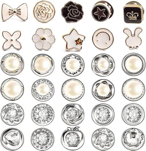 30pcs Modesty Pins Cover Up Button Pins Brooch Pins For Women Women