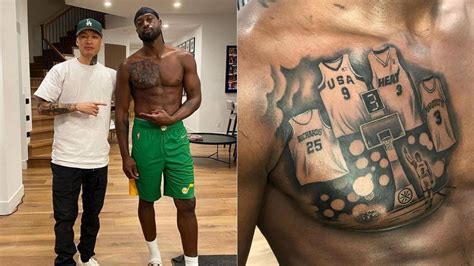 Dwyane Wade Gets Miami Heat Tattoo Former Lebron James Teammate Gets