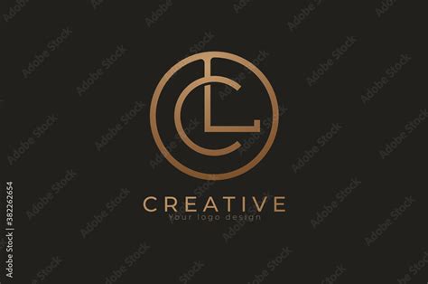 Abstract Initial Letter C And L Logocircle Line And Letter Cl