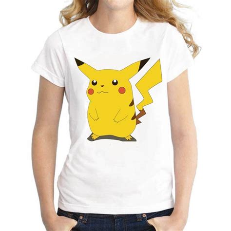 T Shirt Pikachu Femme Dessin Authentique Du Pokémon Pikachu La
