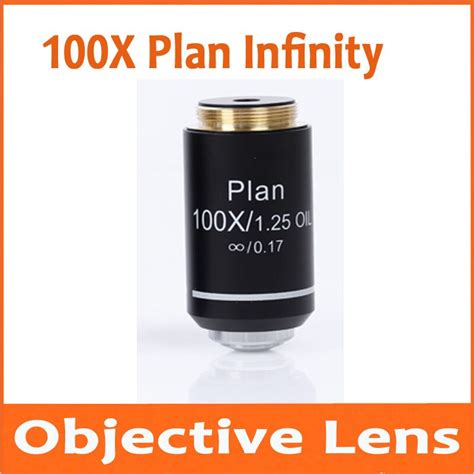 100x Infinity Plan Achromatic Objective Lens For Educational Lab School