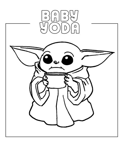Baby Yoda Coloring Pages ⋆ coloring.rocks!