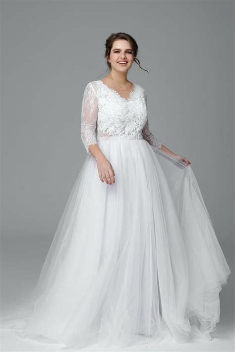 Long Sleeve Lace Wedding Dressplus Size Wedding Dress · Sancta Sophia