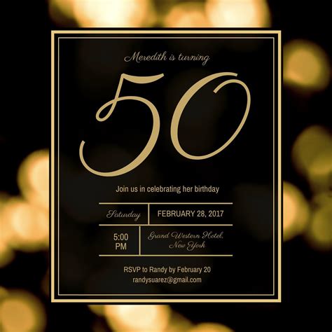 50th Birthday Invitation Templates Free Printable Printable Templates