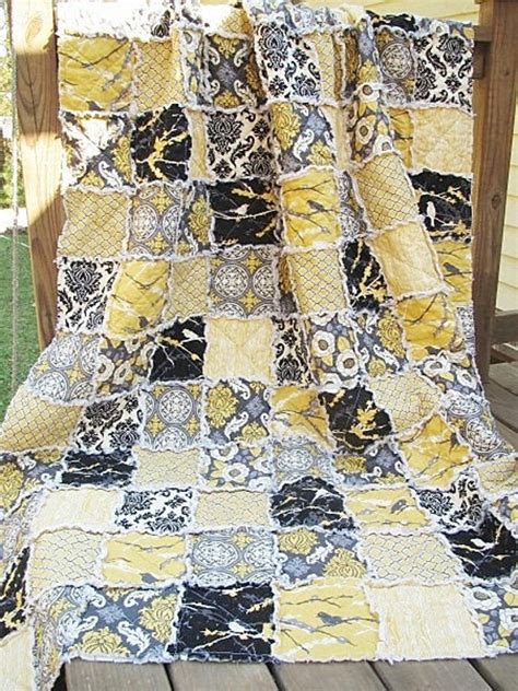 Items Similar To Twin Size Quilt Rag Aviary 2 In Granite Black