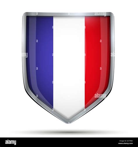 Escudo Con La Bandera De Francia Imagen Vector De Stock Alamy