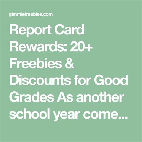 40 companies that reward good grades report card freebies good grades report card school year