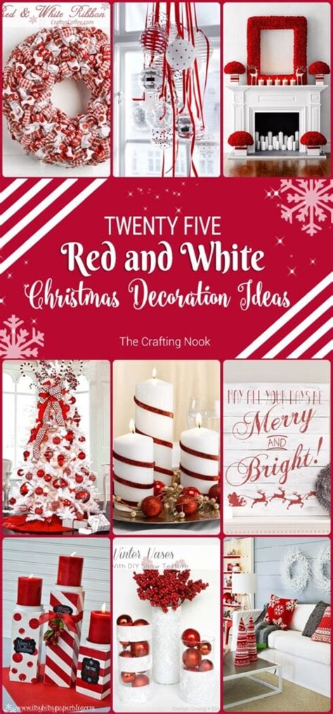 25 Red And White Christmas Decoration Ideas The Crafting Nook