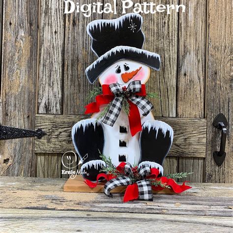 Snowman Wood Pattern Download Tutorial Christmas E Pattern Etsy