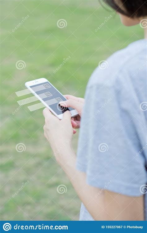 Hands Of Woman With Smartphone Searching And Big Data Concepts Stock Image Image Of Smartphone