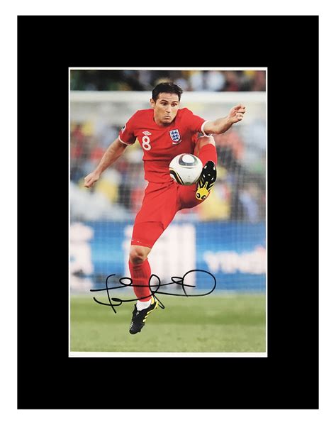 Frank Lampard Autograph Signed England Football Photo Display Coa Ebay