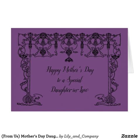 From Us Mothers Day Daughter In Law Card Zazzle Happy Mothers Day Daughter Mothers Day