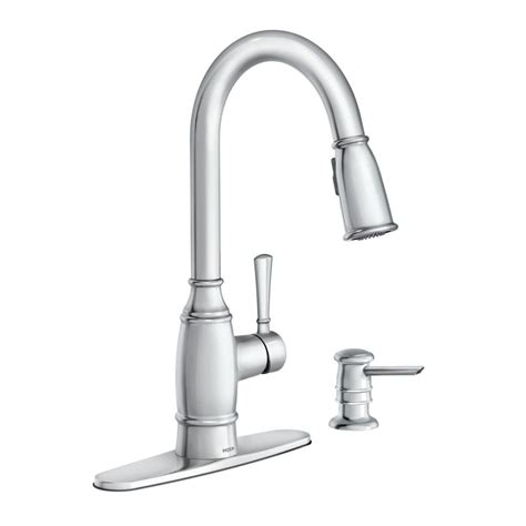 Moen pullout kitchen faucets, often referred to as pulldown faucets, are among the highest quality and most popular in the home plumbing industry. Noell One-Handle Pulldown Kitchen Faucet Chrome -- 87791 ...