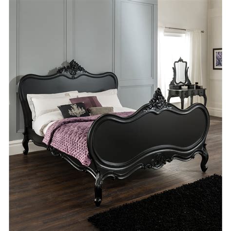 La Rochelle Black Antique French Bed Available Now