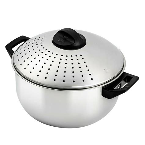 Ovente 48 Quart Stovetop Stainless Steel Pasta Pot With Strainer Lid