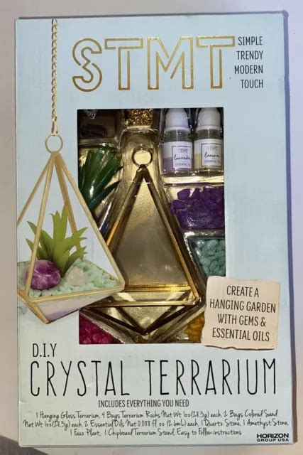 New Horizon Group Stmt Diy Crystal Terrarium Kit Hanging Garden W