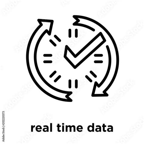 Real Time Data Icon Isolated On White Background Stock Vector Adobe Stock