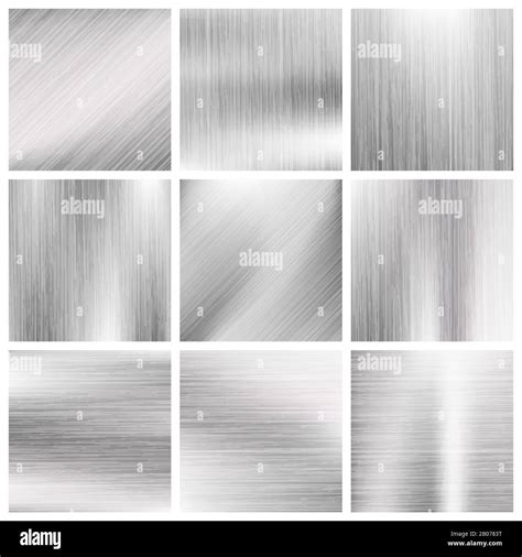 Silver Brushed Metal Texture Stock Vector Images Alamy