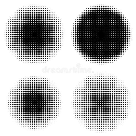 Retro Pixel Circle Black Art Halftone Geometric Texture Vector