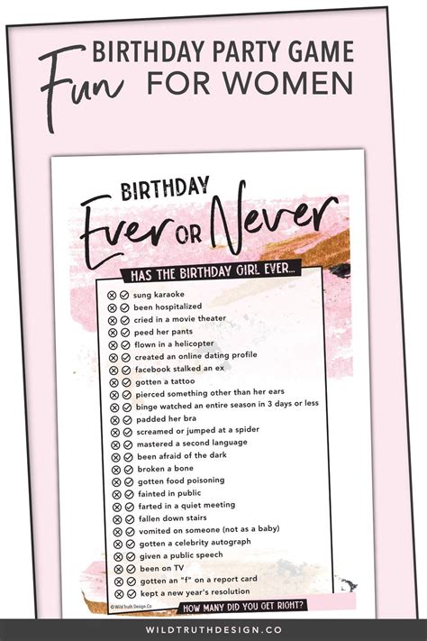 never has she ever birthday game for women printable birthday games for adults woman