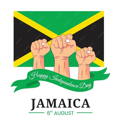 Premium Vector Vector Graphic Of Happy Jamaica Independence Day For Greeting Card With