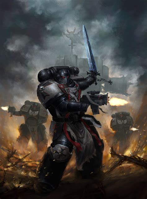 Warhammer 40k Artwork — Black Templar By Andrey Gris