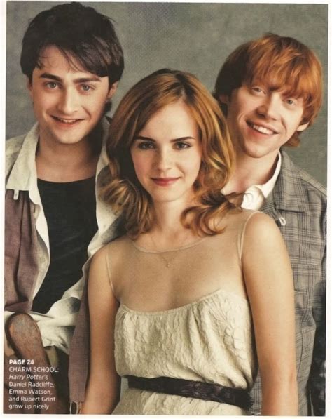 Daniel Radcliffe Emma Watson And Rupert Grint Harry Potter Hermione