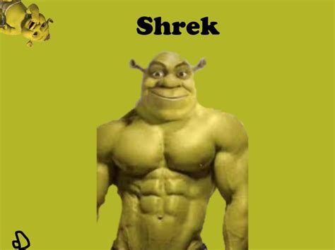 An Animated Character With The Words Shrek On Its Chest And Head