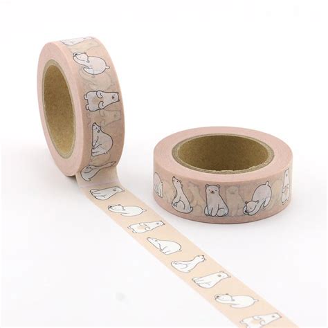 Cute Polar Bear Washi Tape Craft Supplies Scrapbooking Etsy