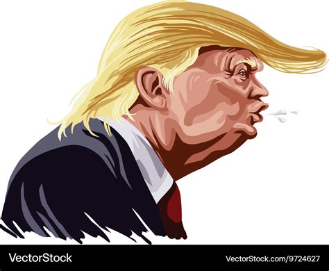 Donald Trump Caricature Royalty Free Vector Image