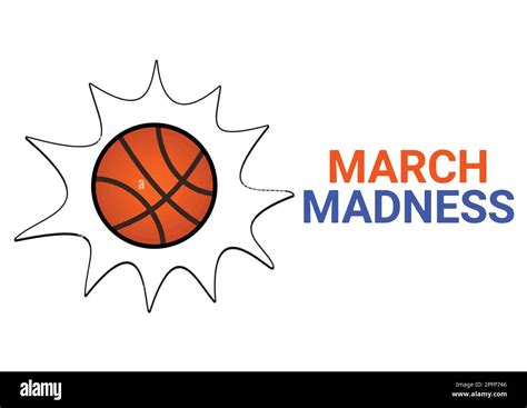 Illustration For March Madness Basketball Tournament Vector