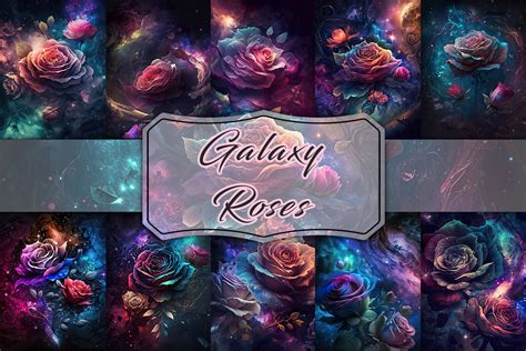 Galaxy Roses Backgrounds Graphic By Pamilah · Creative Fabrica