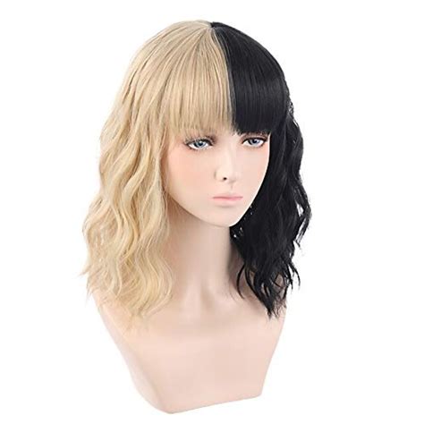 Cosplay Costume Wig Afro Bob Wig Blonde 14 Inch One Color Synthetic