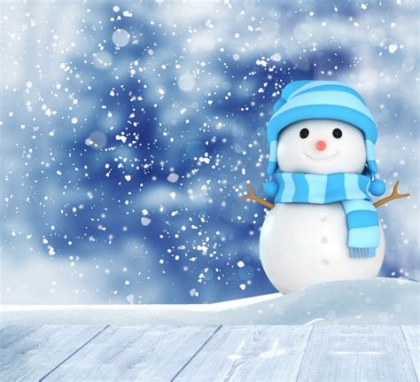 Snowman Blue Background Scarf Free Photo On Pixabay