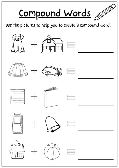 Printable Compound Word Worksheets Compound Words Worksheet Phonics