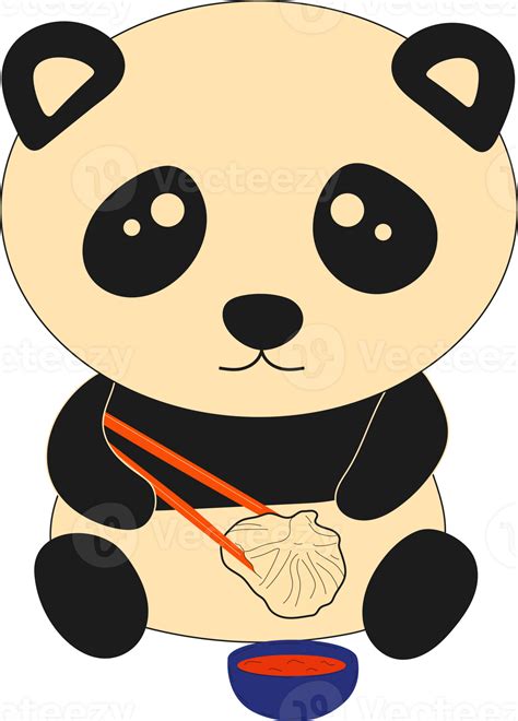Free Cute Panda Eating Noodles And Uses Chopsticks Ramen Asian Food