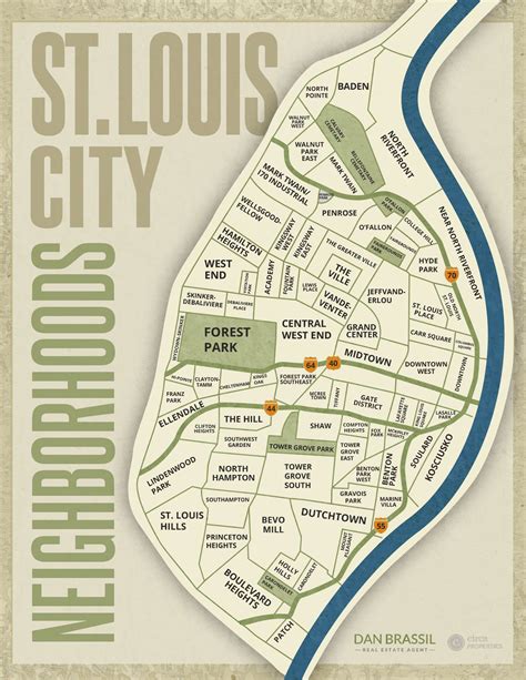 St Louis Neighborhood Map Blank North America Map